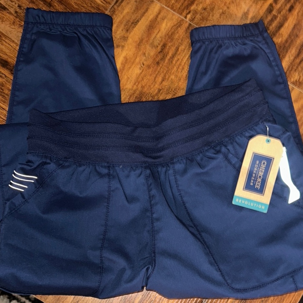NWT Cherokee Workwear Navy Scrub Joggers